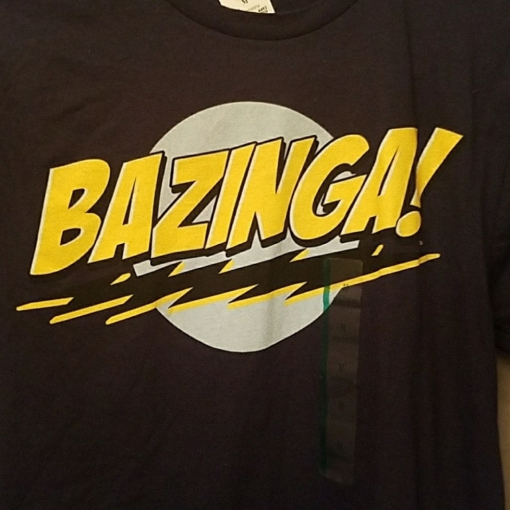 NWT- Bazinga short sleeve Big Bang Theory Blue